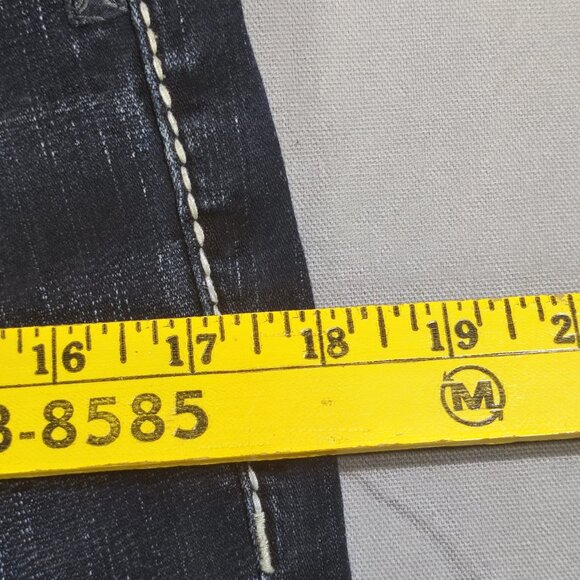 Silver Jeans Suki High Capri women's size W29 ink blue factory distressed - Picture 13 of 16